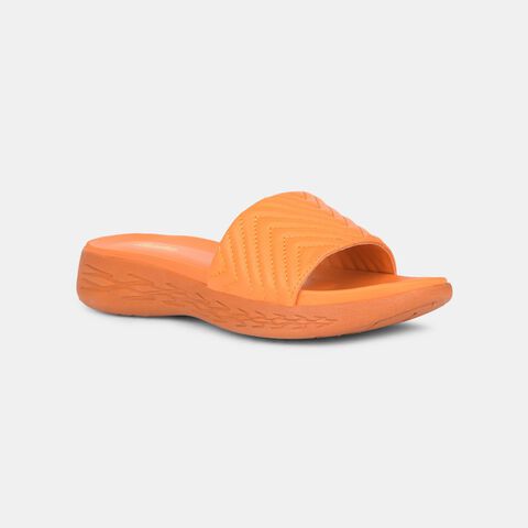 Bata Orange Flat Mules for Women